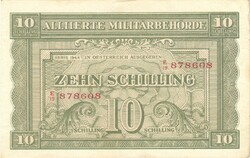 10 schilling 1944 Ausztria Militarbehörde katonai 1.