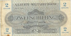 2 schilling 1944 Ausztria Militarbehörde katonai 1.