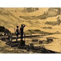 Csurgói Máté Lajos (1931-2001) Fonyódi móló, 1967 /számlát adunk hozzá/