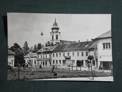 Képeslap,Szentgotthárd,Kossuth Lajos utca látkép részlet, 1957-
