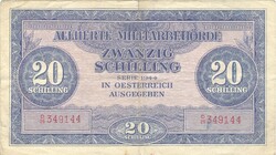 20 schilling 1944 Ausztria Militarbehörde katonai 1.