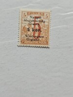 1921-es Lajtabánság 5fill/5 korona Arató BODOR garanciával **