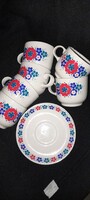 Alföldi porcelán  csészék 6db mokkás bella