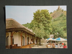 Postcard, Szigliget, castle inn, restaurant view detail, 1971-