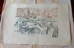 Reich Gábor: Vándorévek.  30/100. Rézkarc.