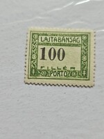 1921-es Lajtabánság 100 Fillér elcsúszott értékszám BODOR garanciával **