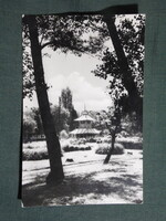 Képeslap,Szentes,Japánkert,Kórház park látkép,részlet, 1961-