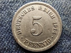 Németország Második Birodalom II. Vilmos (1888-1918) 5 Pfennig 1914 A