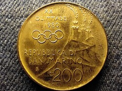 San Marino Nyári Olimpia 1980 Moszkva Bírkózás 200 Líra 1980