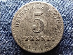 Németország Második Birodalom II. Vilmos (1888-1918) 5 Pfennig 1918 F