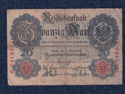 Németország Második Birodalom (1871-1918) 20 Márka bankjegy 1910