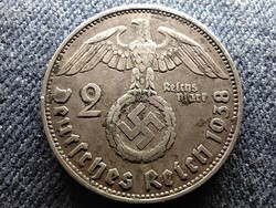 Németország Horogkeresztes .625 ezüst 2 birodalmi márka 1938 F