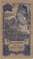 10 schilling 1945 Ausztria 5 jegyű sorszám 4.