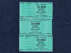 3 db 200 Forint bankjegykötegelő aUNC