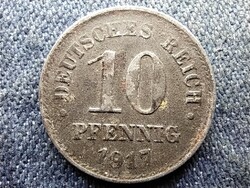 Németország Második Birodalom II. Vilmos (1888-1918) 10 Pfennig 1917 G