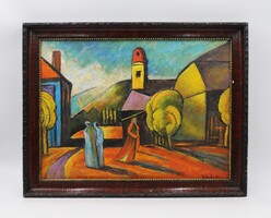 Nagybánya a református templommal - Jándi Dávid (1893-1944)
