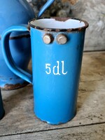 5 dl kék zománcos mérce