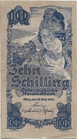 10 schilling 1945 Ausztria 6 jegyű sorszám Ritkább