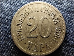 Szerbia I. Milán (1882-1889) 20 Para 1884 H