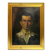 Pozsonyi Jenő (1883- ) Önarcképem, 1943 - kvalitásos portré szépen keretezve /számlát adunk hozzá/
