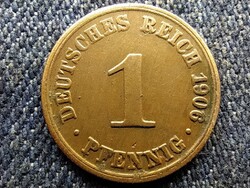 Németország Második Birodalom II. Vilmos (1888-1918) 1 Pfennig 1906 A