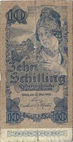 10 schilling 1945 II. kiadás kövér sorozatszám 2. Ritkább