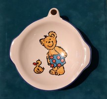 Porcelán baba tányér - ételt melegen tartó - Zeller kerámia