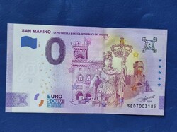 SAN MARINO 0 EURO 2021 TORONY! RITKA EMLÉK PAPÍRPÉNZ! UNC!