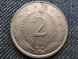 Jugoszlávia 2 Dínár 1980