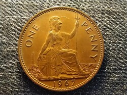 Anglia II. Erzsébet bronz 1 Penny 1967