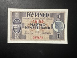 1 pengő 1938.  Csillagos!!  UNC!!