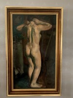 Szőnyi István (1894-1960) Női hátakt aukcionált festménye CSAK 3 NAPIG!!!!