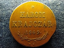 Magyarország Szabadságharc (1848-1849) 3 Krajcár 1849 NB