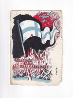 K:16 Segítsük finn testvéreinket! Magyar Finn Társaság Propaganda Osztály képeslap 1942 IRREDENTA