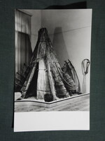 Képeslap,Szekszárd,Balogh Ádám múzeum,sárközi halászkunyhó látkép,részlet, 1967-