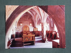 Képeslap,Forte fotó,Szécsény,Forgách kastély,Kubinyi múzeum,Rákóczi szoba látkép,részlet, 1980-