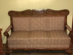 Original Biedermeier inlaid sofa