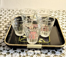 Klasszikus nosztalgia/retro hőálló üveg kávés pohár (5 db)