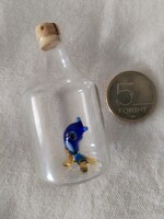 Miniatűr, " delfin a palackban"  / üveg