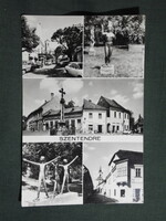 Képeslap,Szentendre,mozaik,Marx tér,pestiskereszt,Görög utca,szobor látkép,részlet, 1974-