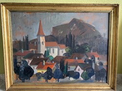 Pleidell János - Falu 1964 Kieselbach galériában vásárolva