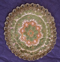 Régi ovális bársony terítő vitrinbe (L5510)