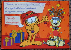 Humoros karácsonyi üdvözlő képeslap - Garfield