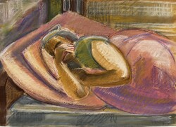 Varga Ferenc (1928-2019) Az alvó hölgy, 1999 /számlát adunk hozzá/