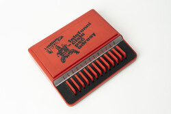 Mid Century Retró Telefon Könyv / Jegyzet Füzet / Régi / Piros Műanyag