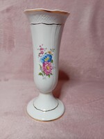 2502/59 Hollóházi porcelán Hajnalka mintás talpas váza