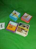 Retro különböző gyártmányú és témájú MEMÓRIA kártya 4 pakli csomagban EGYBEN a képek szerint 1
