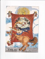 R:10 Horoszkóp Nyilas képeslap (Postatiszta)