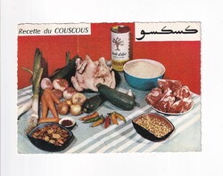 R:22 Recette du COUSCOUS reklám képeslap 1964