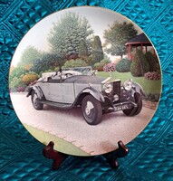 Exklúzív old mobilos porcelán tányér, veterán autós tányér 2 (L5541)